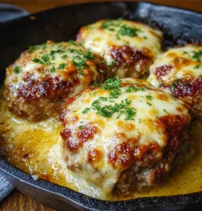 Cheesy Baked Meat Patties