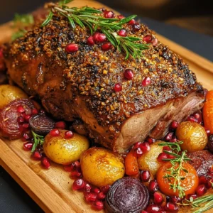 Pomegranate & Garlic Crusted Lamb Roast