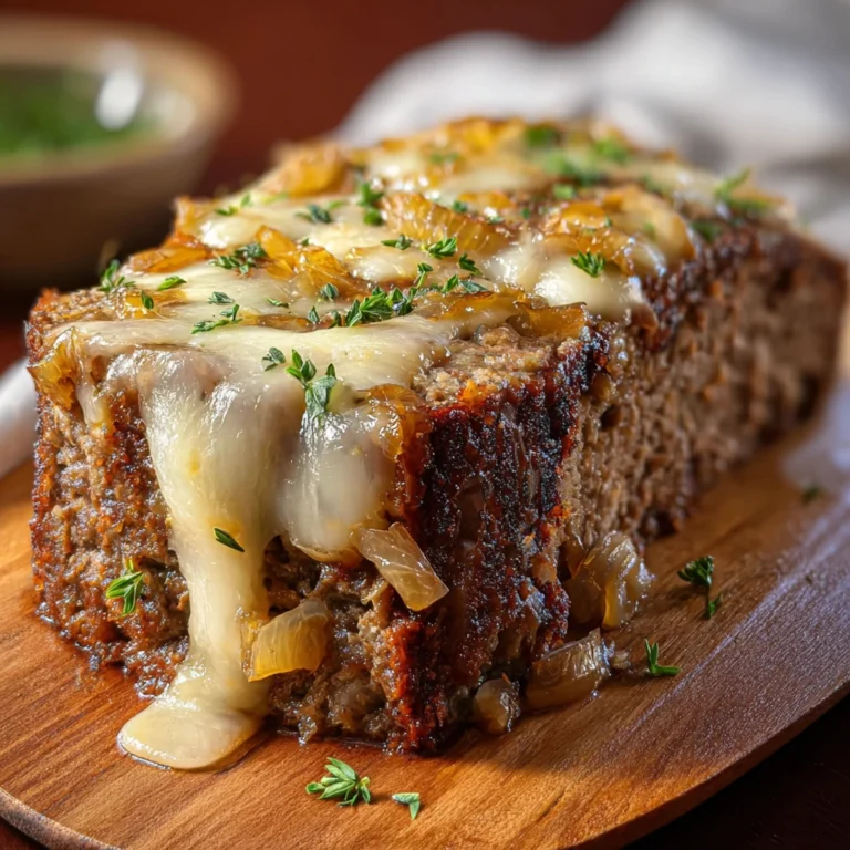 Crockpot French Onion Beefloaf