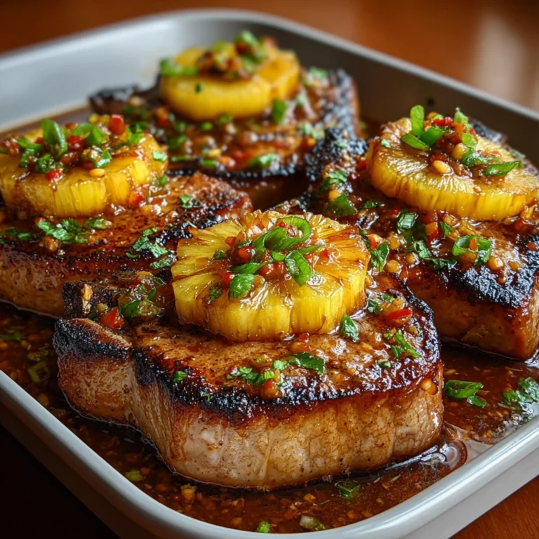 Pineapple Ginger Pork Chops