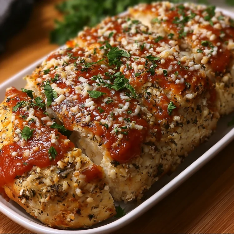 Cheesy Garlic Chicken Bread Loaf