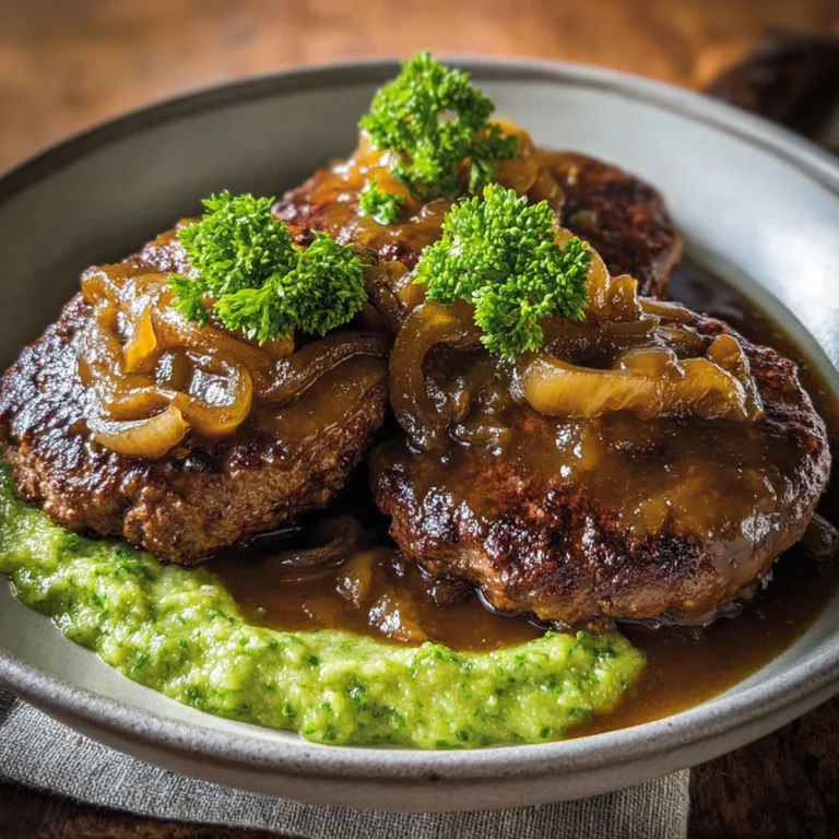 Hamburger steak et gremolata de brocoli