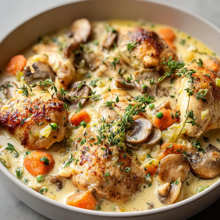 Chicken Blanquette with Mushrooms