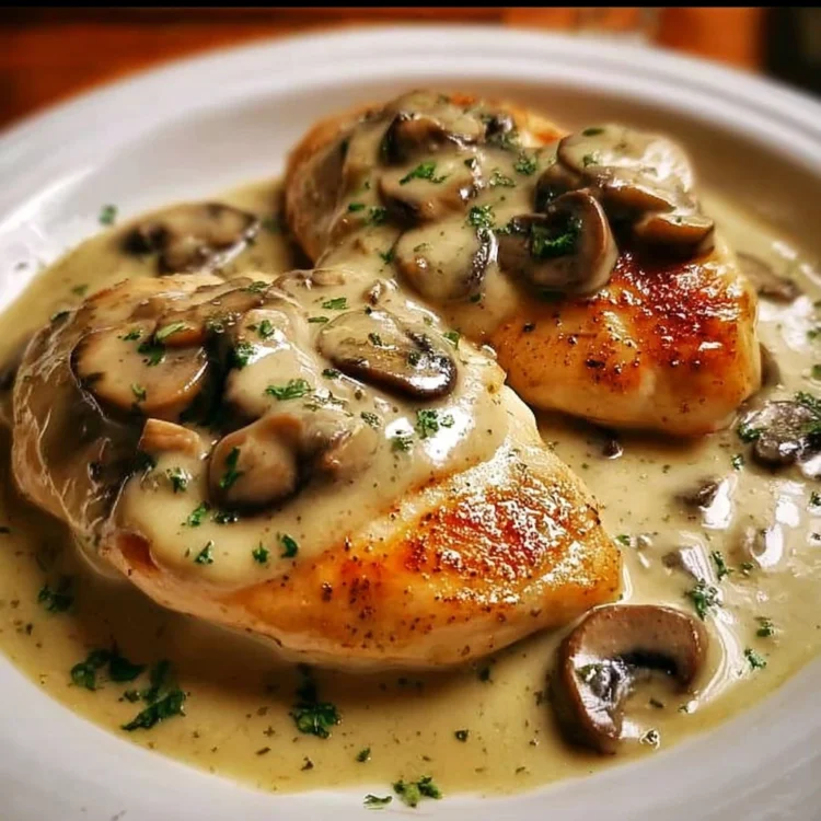 Creamy Garlic Mushroom Chicken
