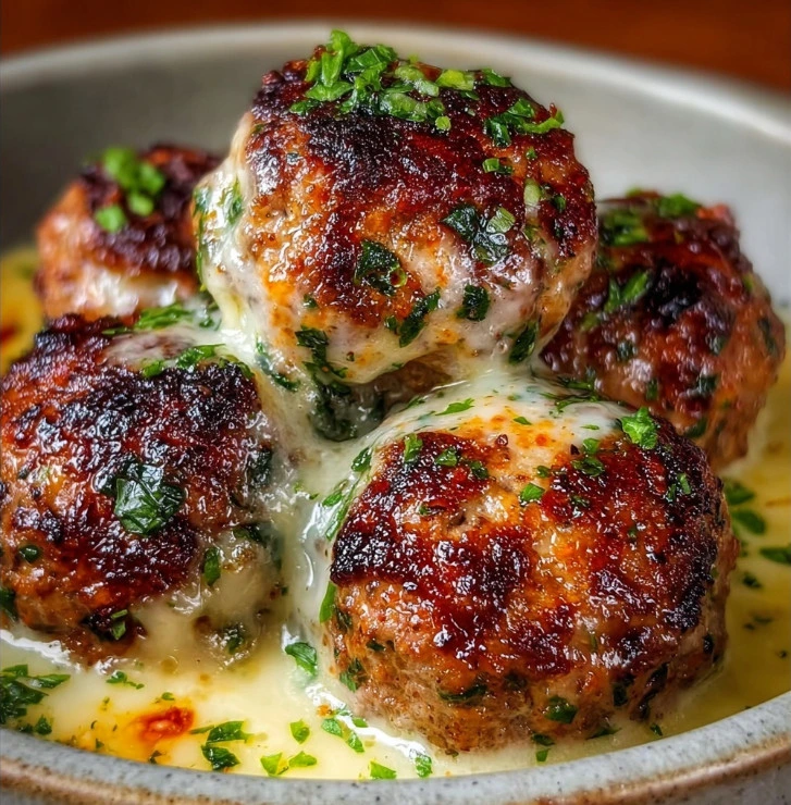 Smoked Cheese Stuffed Meatballs