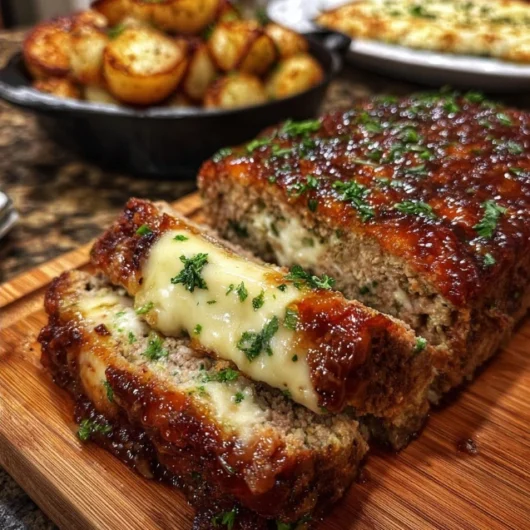 Cheesy Mozzarella-Stuffed Meatloaf