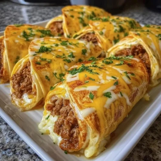 Cheesy Beef Stuffed Tortilla Wraps