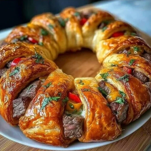 Philly Cheesesteak Crescent Ring