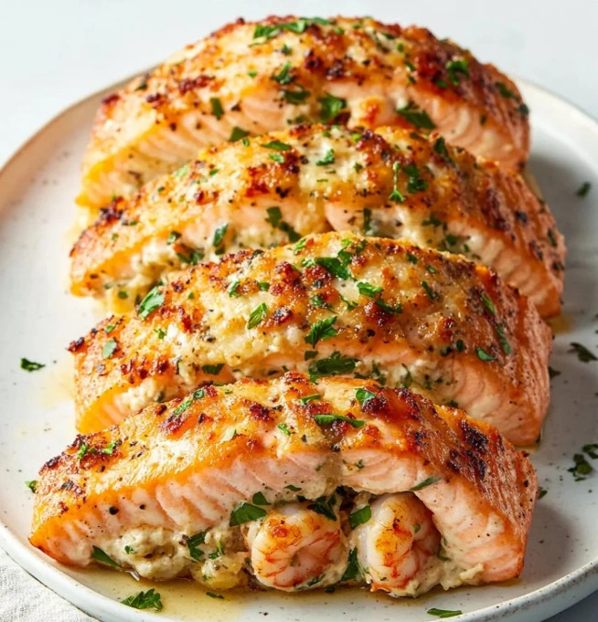 Shrimp Stuffed Salmon