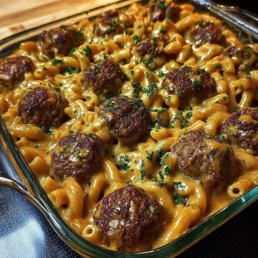 Creamy Meatball Pasta Bake