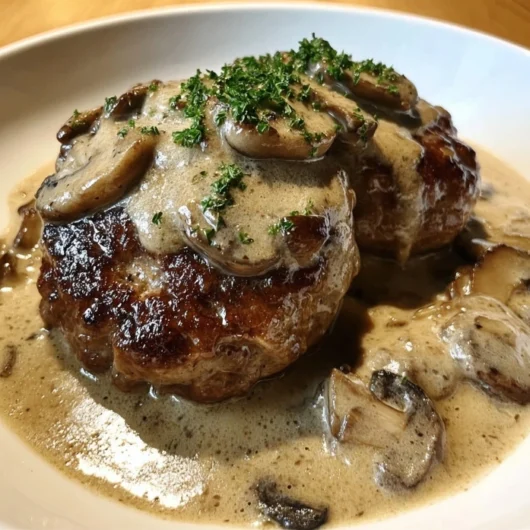 Salisbury Steak with Creamy Mushroom Gravy