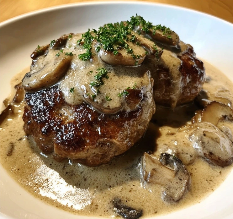 Salisbury Steak with Creamy Mushroom Gravy