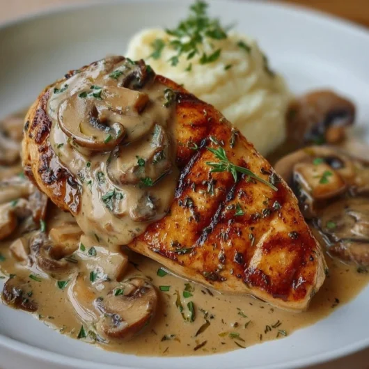 Chicken Fillet with Creamy Mushroom Sauce