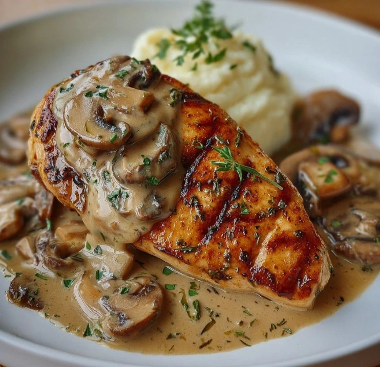 Chicken Fillet with Creamy Mushroom Sauce