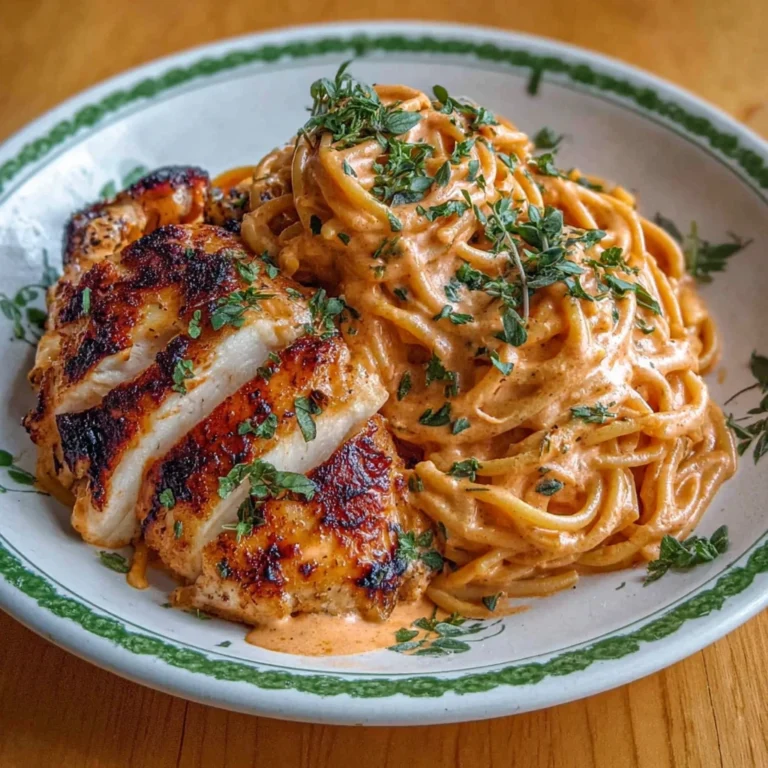 Tomato Cream Spaghetti with Roasted Chicken