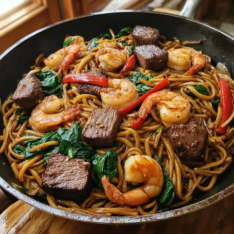 Surf & Turf Garlic Noodle Stir-Fry