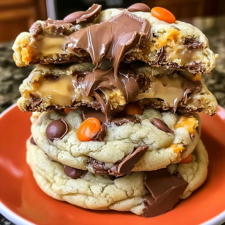 Gooey Reese's Cheesecake Cookies