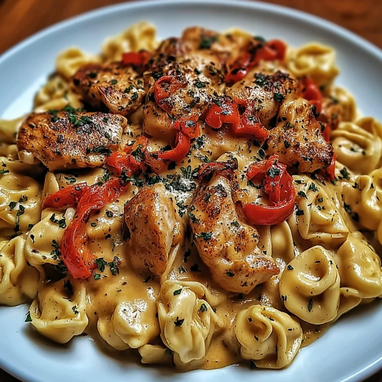 Creamy Garlic Chicken Tortellini