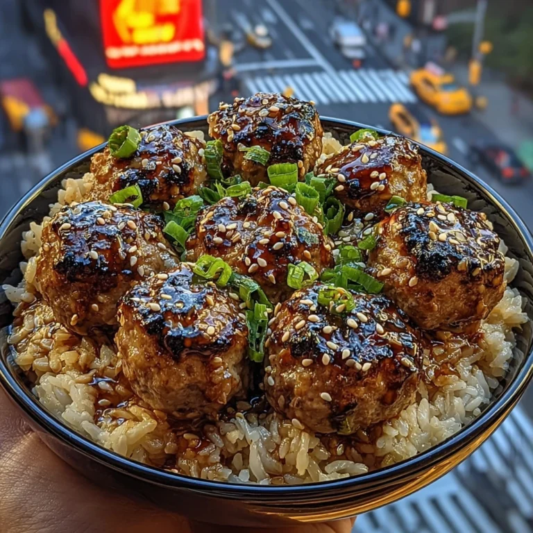 Rice Bowls with Soy Meatballs & Spicy Sesame Sauce