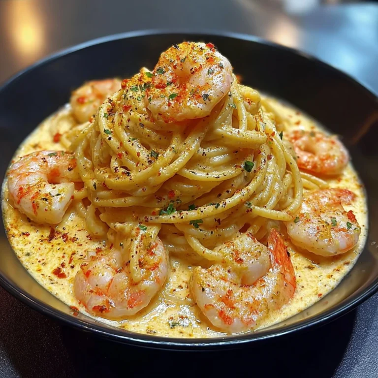 Creamy Cajun Shrimp Pasta Volcano