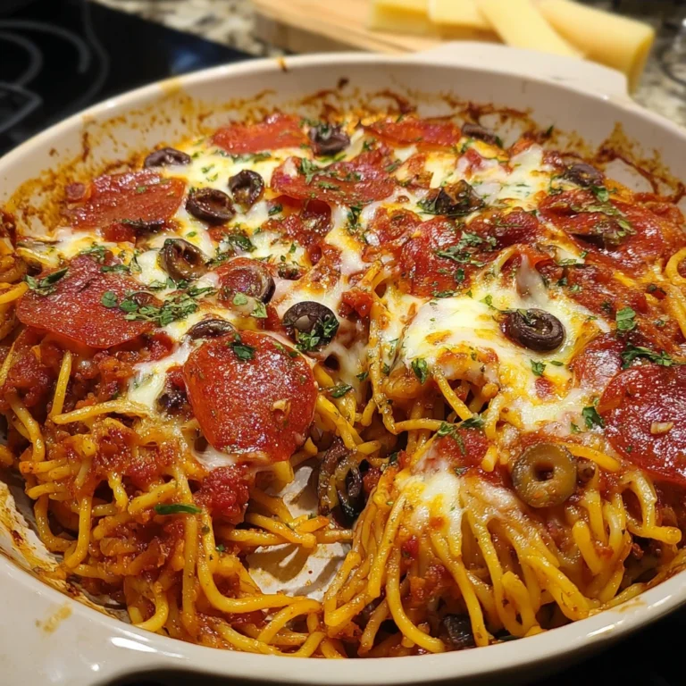 Loaded Pizza Spaghetti Bake