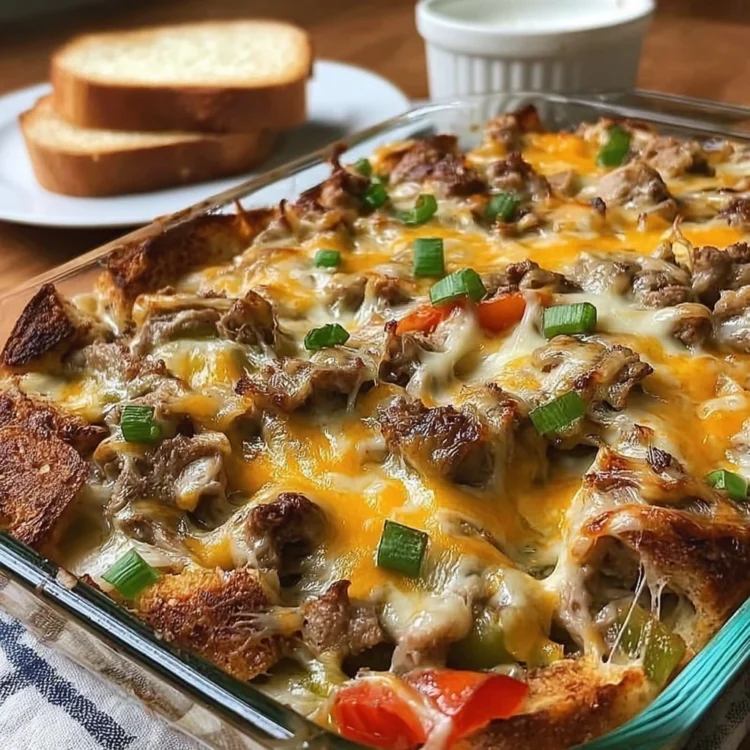 Philly Cheese Steak Casserole