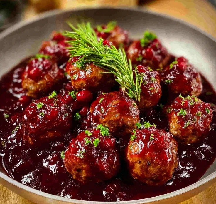 Christmas Cranberry Meatballs