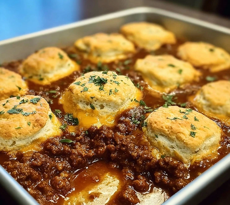 Sloppy Joe Biscuit Bake