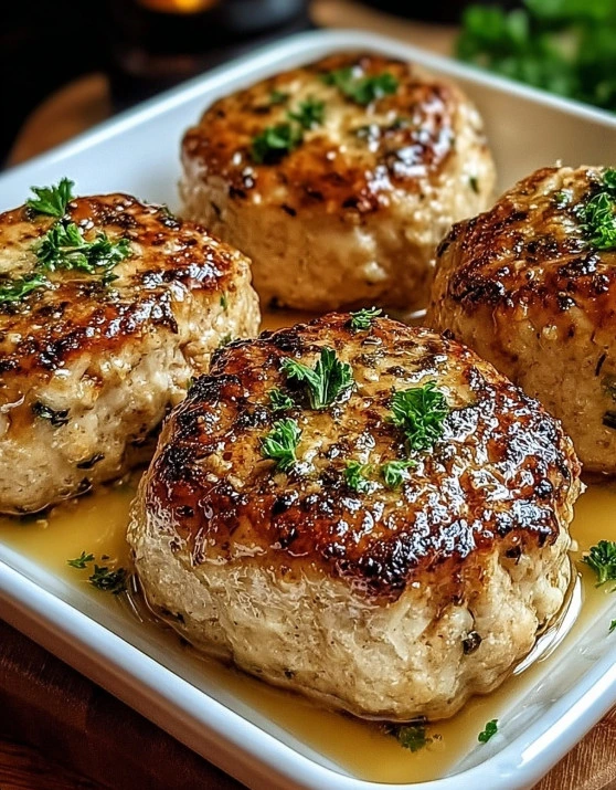 Garlic Parmesan Chicken Meatloaves