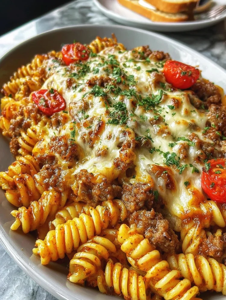 Cheesy Sausage Rotini Pasta Bake