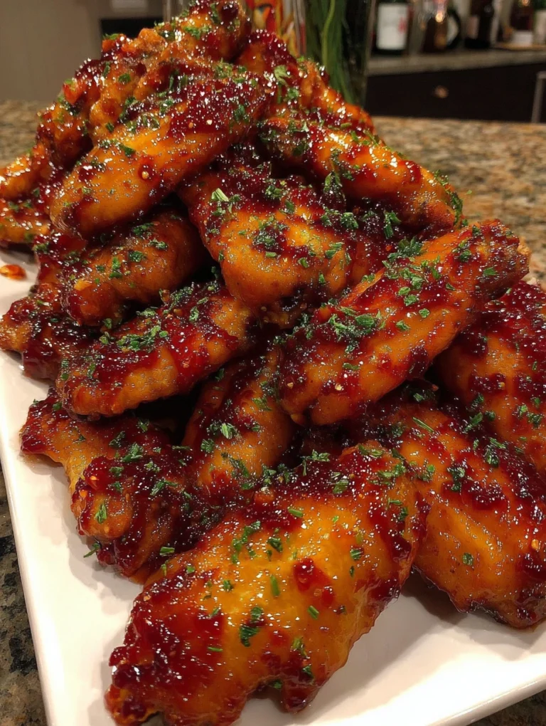 Sticky Honey Garlic Chicken Wings