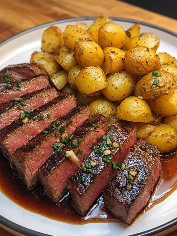 Garlic Herb Steak with Roasted Potatoes