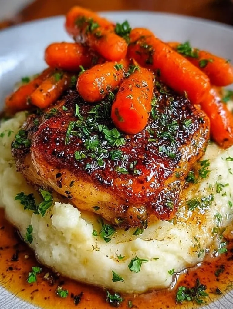Sticky Chicken with Mashed Potatoes