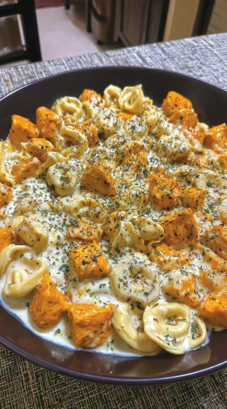 Buffalo Chicken Tortellini Alfredo