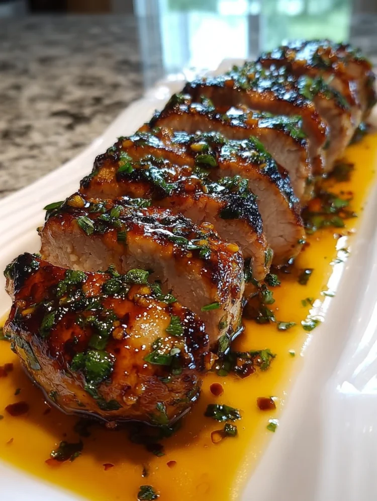 Honey Garlic Glazed Pork Tenderloin