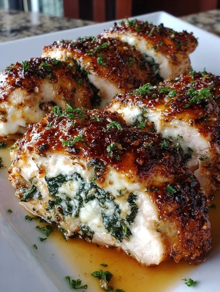Crispy Spinach & Cheese Stuffed Chicken Breast