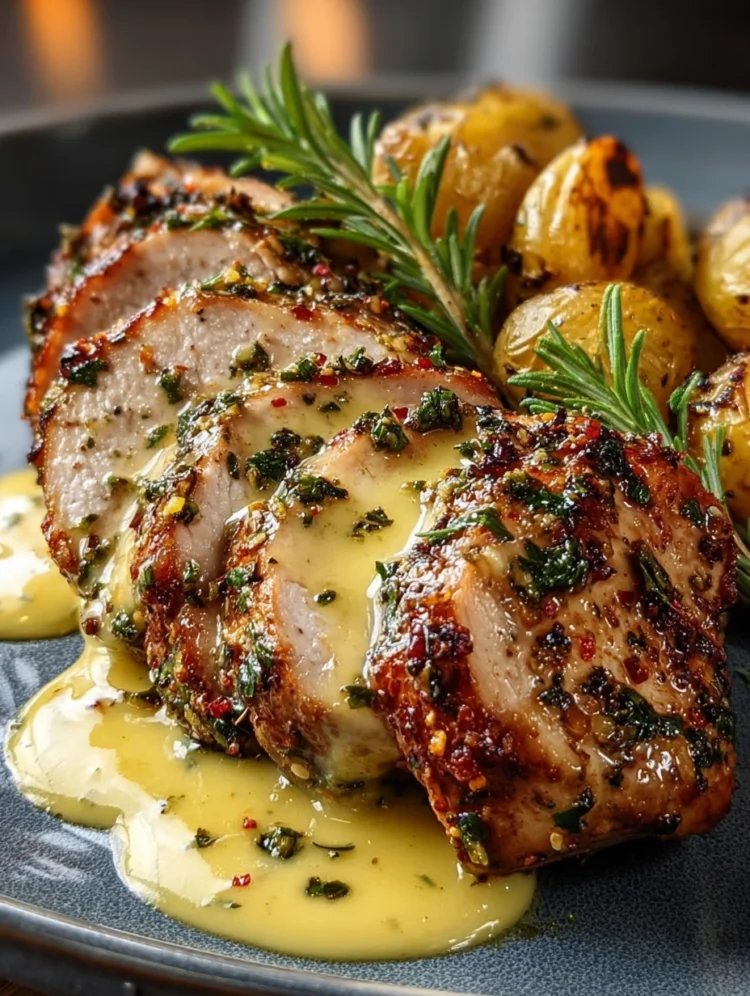 Garlic Herb Chicken with Crispy Roasted Baby Potatoes
