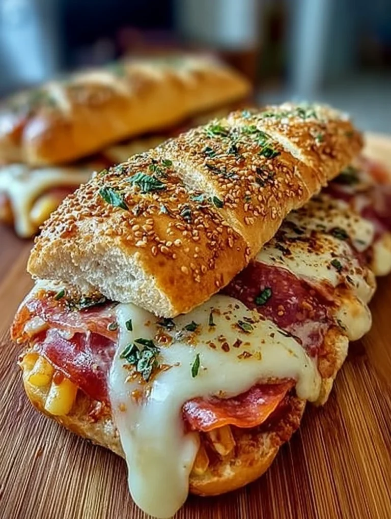 Toasted Italian Sub Sandwich with Melty Mozzarella