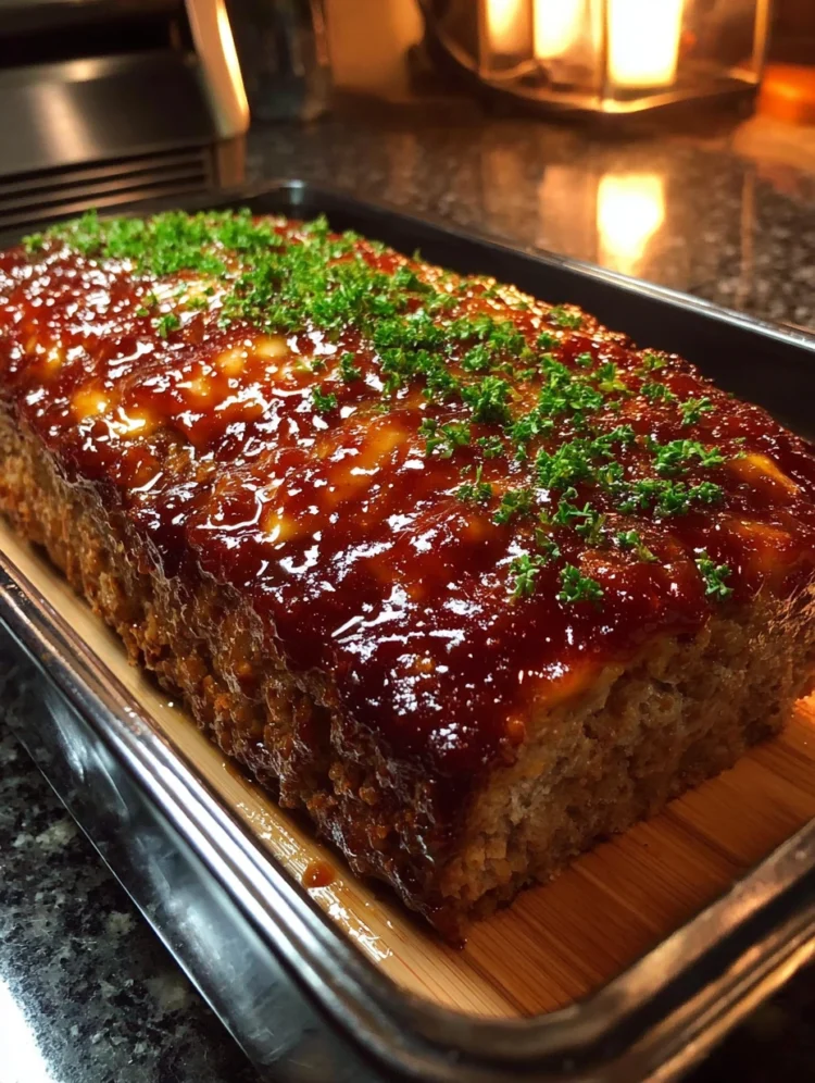 Meatloaf is one of those old-school comfort dinners that never really goes out of style. It’s cozy in a way that’s hard to explain until you smell it baking — that warm, savory mix of onion, garlic, and seasoned meat drifting through the kitchen like a dinner-time hug. And this version? It’s the classic you hope for: tender slices that hold together, a little richness from the pork, and that sticky-sweet brown sugar glaze on top that turns glossy and caramelized around the edges. It’s the kind of meal that makes mashed potatoes feel mandatory and leftovers feel like a reward. Ingredients For the Meatloaf 1 lb ground beef 1/2 lb ground pork 1 small onion, finely chopped 2 cloves garlic, minced 3/4 cup breadcrumbs 1/2 cup milk 2 large eggs 2 tablespoons Worcestershire sauce 1 tablespoon ketchup 1 teaspoon dried thyme 1/2 teaspoon salt 1/2 teaspoon ground black pepper 2 tablespoons fresh parsley, chopped (optional) For the Brown Sugar Glaze 1/3 cup ketchup 2 tablespoons brown sugar 1 tablespoon Dijon mustard 1 teaspoon apple cider vinegar Instructions Preheat the oven. Set your oven to 350°F (175°C). Line a baking sheet with parchment paper, or lightly grease a loaf pan. Soften the breadcrumbs. In a large bowl, stir together the breadcrumbs and milk. Let it sit for about 5 minutes. The crumbs soak up the milk and keep the meatloaf tender. Mix the meatloaf. Add the ground beef, ground pork, onion, garlic, eggs, Worcestershire, ketchup, thyme, salt, pepper, and parsley (if using). Mix gently until it just comes together. Think “soft fold,” not “knead bread.” Overmixing can make it tough. Shape it. Form the mixture into a loaf on your baking sheet, or press it into a loaf pan. If you’re shaping it freeform, aim for an even thickness so it cooks evenly. Make the glaze. In a small bowl, whisk together the ketchup, brown sugar, Dijon mustard, and apple cider vinegar until smooth and glossy. Glaze, then bake. Spread half of the glaze over the top of the meatloaf. Bake for 45 minutes. Glaze again. Pull it out, spread the rest of the glaze on top, and bake for another 15 minutes, until the internal temperature hits 160°F (70°C). Rest before slicing. Let the meatloaf rest for 10 minutes. This keeps the juices where they belong and makes slicing clean and satisfying. Presentation Slice it thick and proud: Meatloaf looks best in generous slices. A sharp knife helps, especially after resting. Add a little finishing touch: A sprinkle of chopped parsley on top makes the glaze pop and brightens the plate. Serve it classic-style: Creamy mashed potatoes are the obvious best friend here, but roasted green beans or buttery peas are perfect too. Extra glaze moment: If you like things saucy, warm a spoonful of ketchup with a pinch of brown sugar and drizzle lightly over the slices. Totally optional. Totally delicious. Conclusion This is the kind of meatloaf that reminds you why it became a classic in the first place — tender, savory, and topped with that sweet-tangy glaze that caramelizes just enough to make the edges irresistible. It’s simple, dependable, and honestly one of the easiest ways to make dinner feel comforting and homemade. If you’ve been craving a cozy, no-fuss meal, put this on the menu soon. Your kitchen will smell incredible, and future-you will be very happy about the leftovers.