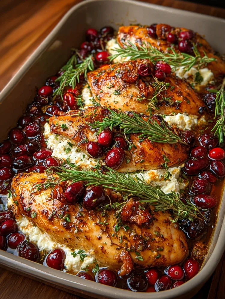 Honey Cranberry Chicken Bake with Ricotta Cheese
