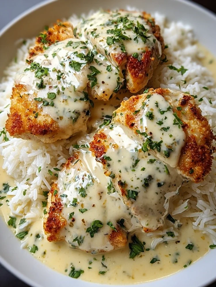 Creamy Garlic Parmesan Chicken with Rice