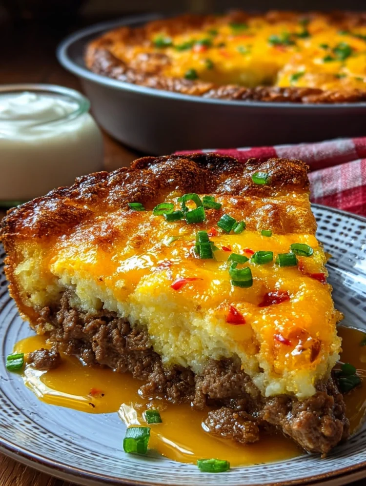 Cheesy Beef Breakfast Casserole