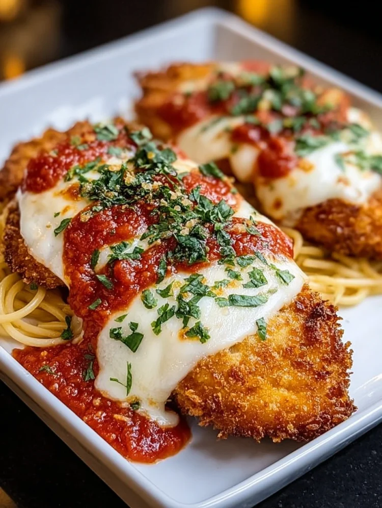 Crispy Chicken Parmesan with Mozzarella & Marinara