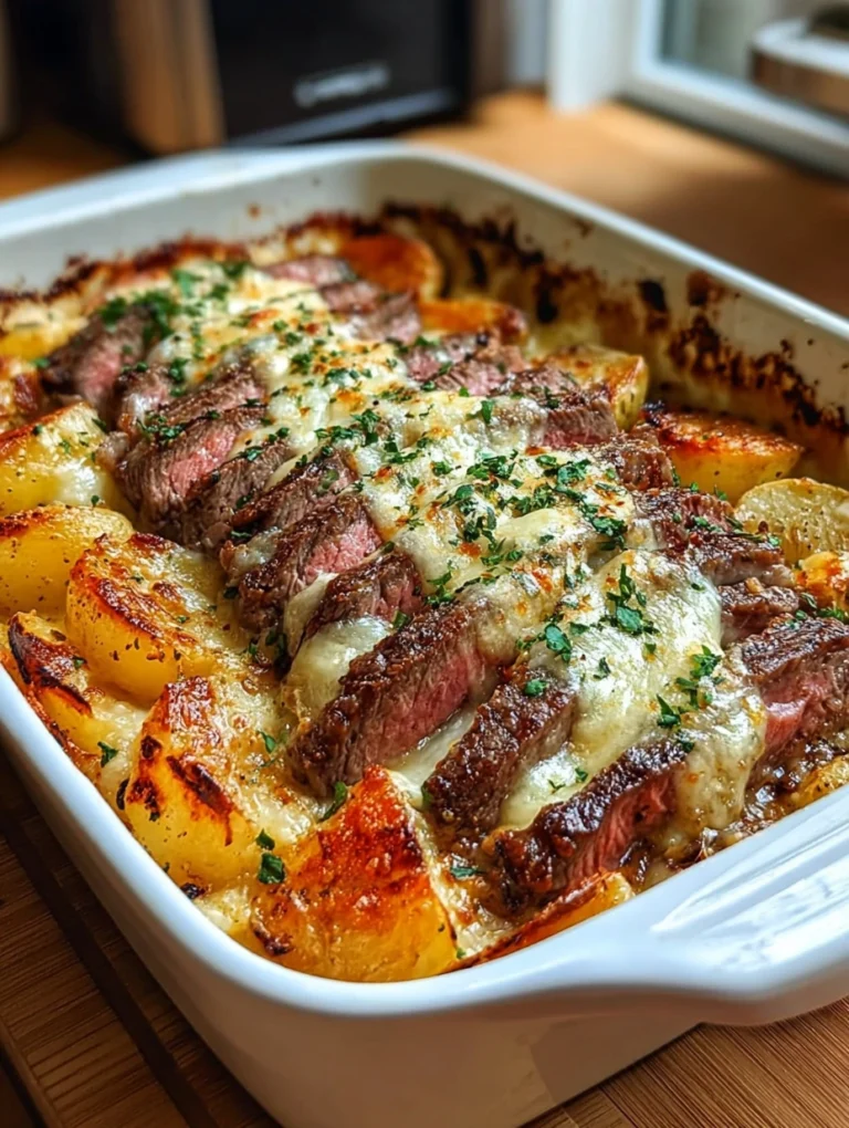 Cheesy Steak & Potato Bake