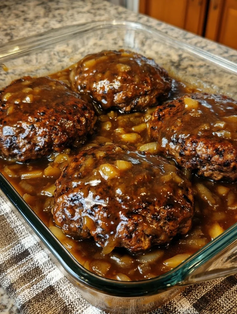 Homestyle Salisbury Steak with Rich Onion Gravy