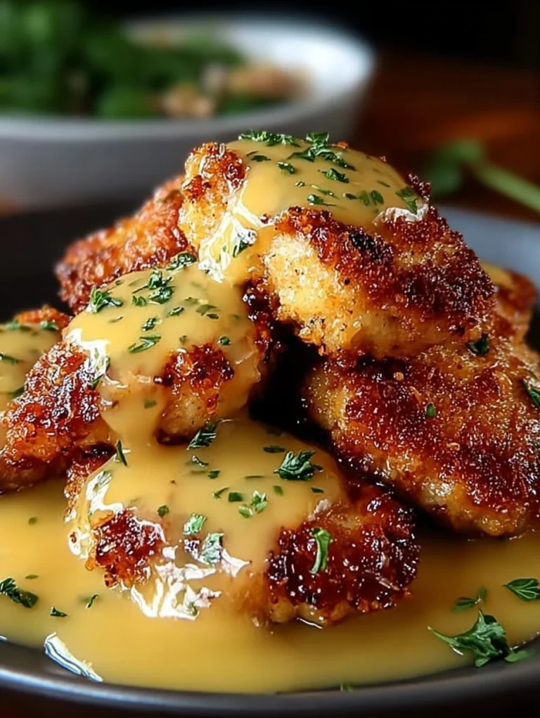 Crispy Chicken Cutlets with Creamy Golden Gravy