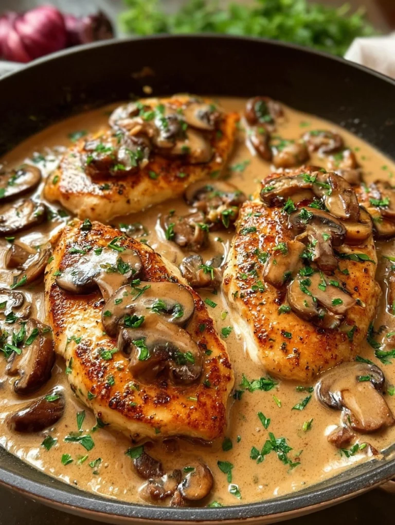 Creamy Garlic Mushroom Chicken Skillet