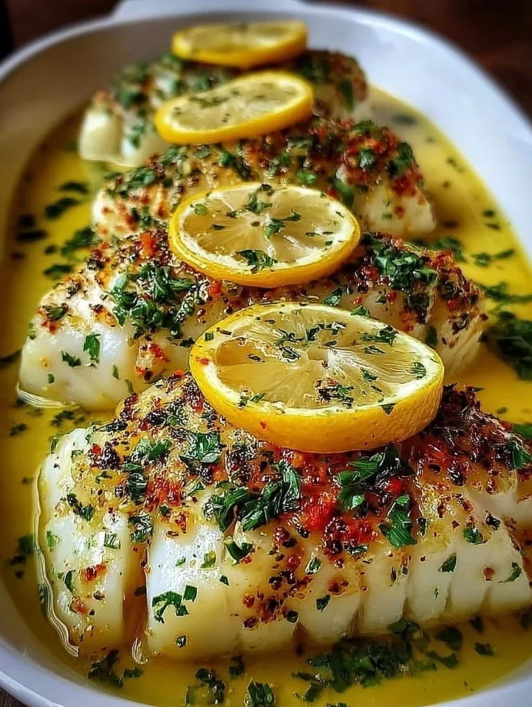 Lemon Butter Baked Cod