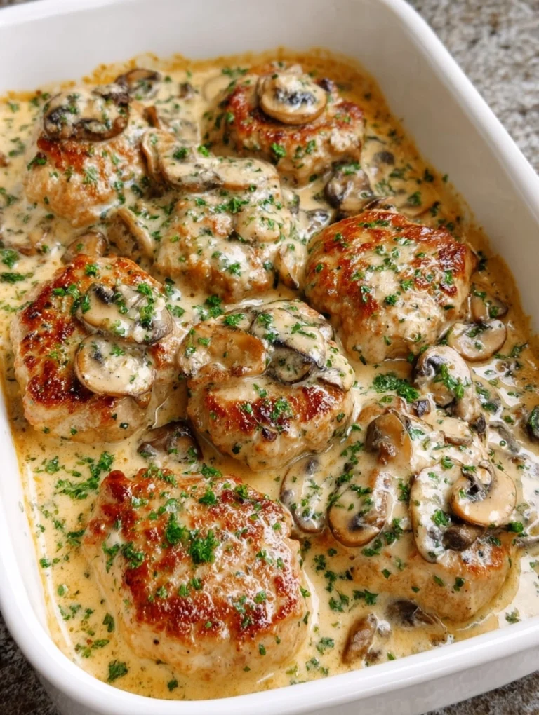 Creamy Mushroom Smothered Chicken