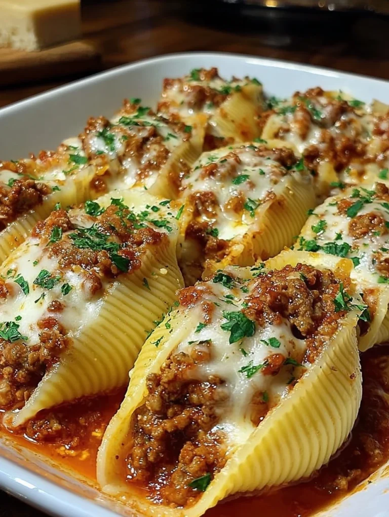 Cheesy Beef Stuffed Pasta Shells